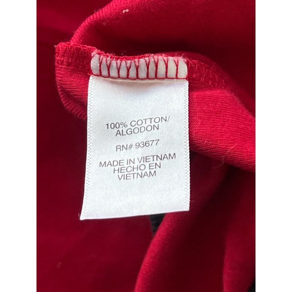 SJB Active Short Sleeve Graphic Tee Women 1X Red Cotton Layered Classic Trendy - Picture 7 of 8